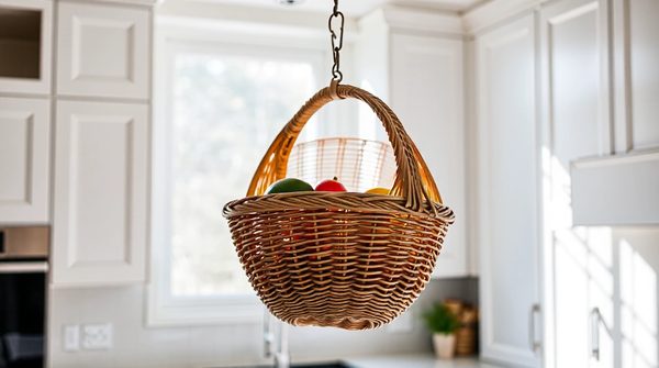 Créer une ambiance aérienne et organisée avec le panier suspendu